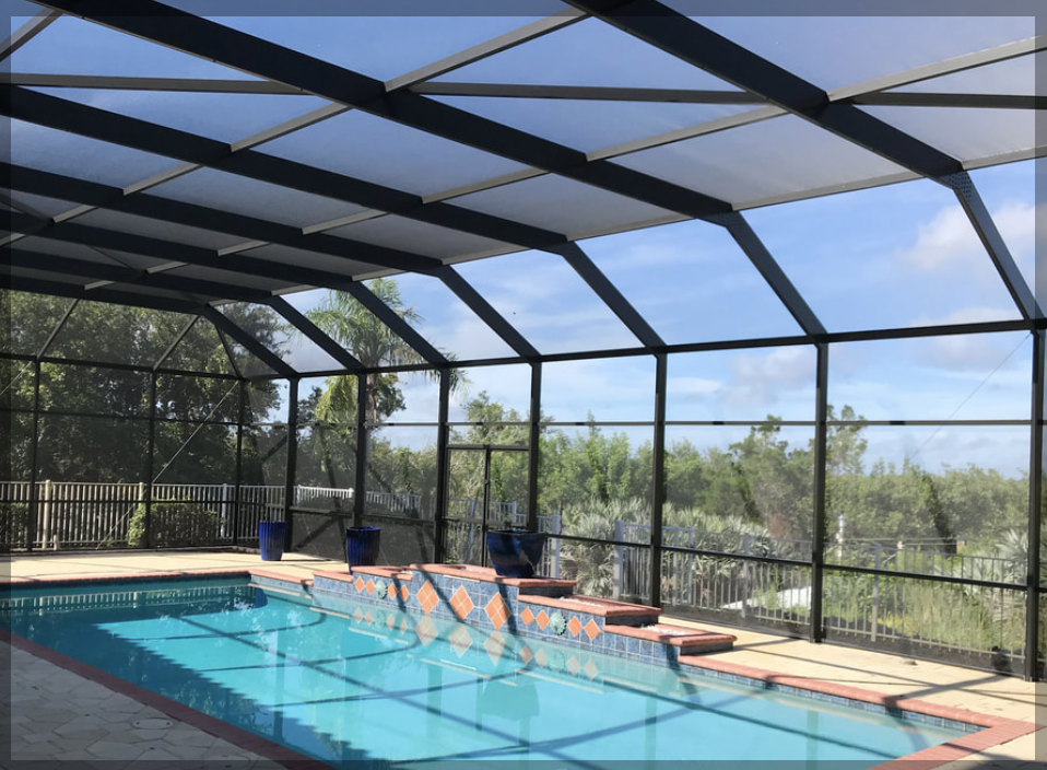 Image of a team of experienced builders constructing a high-quality pool cage